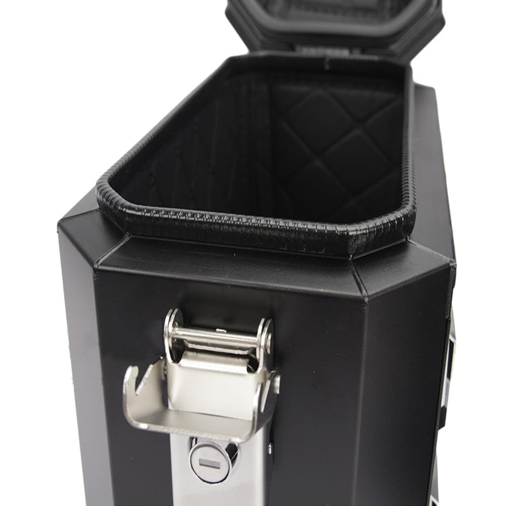 Boîte Latérale De Moto en Alliage D'aluminium 18L Coffre Latéral Moto Valise À Dégagement Rapide Côté Boîte De Rangement Sacoches De Selle avec Verrouillage De Sécurité