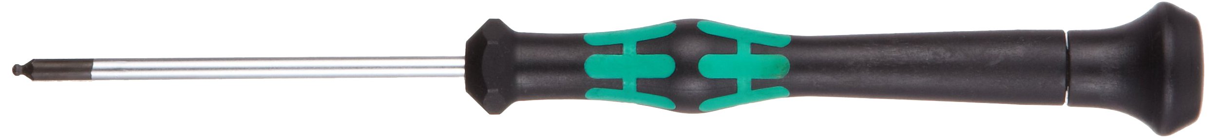 Wera 05118098002 Kraftform Micro 2052 Ballhead Hexagon Electronics Precision Screwdriver, 1/16" Head, 60mm Blade Length