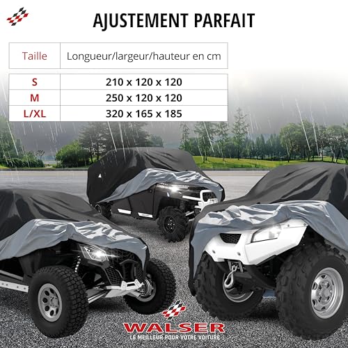 Couverture étanche pour véhicules tout-terrain WALSER All Weather M