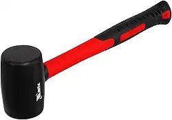 MTX Martelo de Borracha Preta 225 g – Cabo em Fibra de Vidro Antiderrapante