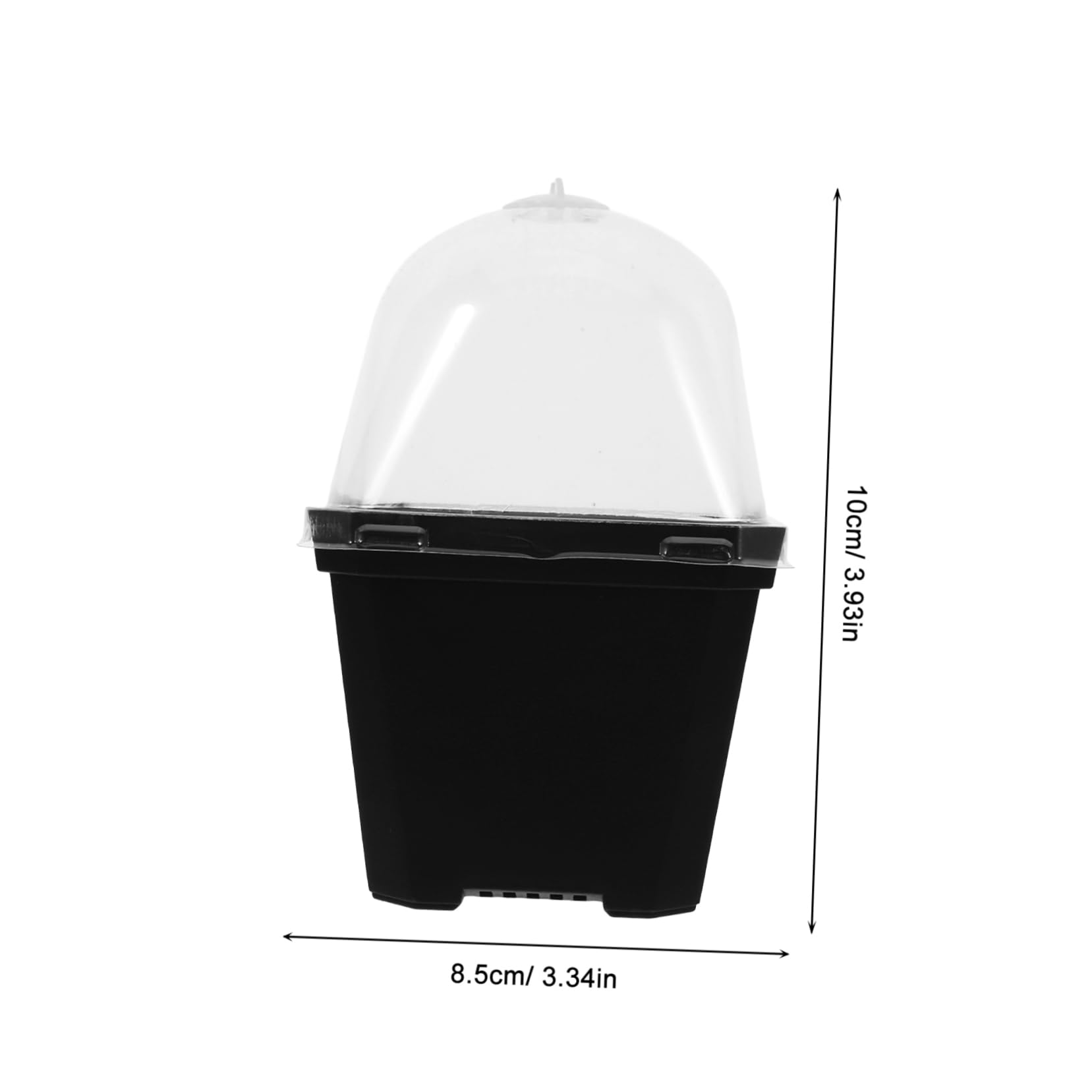 INOOMP 3 Sets Nursery Pots with Humidity Dome Durable Plastic with Drainage Thickened Structure for Indoor and Outdoor Plants Transparent Lidded Planting Containers