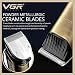 VGR Long Beard Trimmer Men Rechargeable - Cordless Hair Clippers Professional for Head Haircut - USB-C 200 Minutes Electric Battery - Ceramic Blades - 7000 RPM