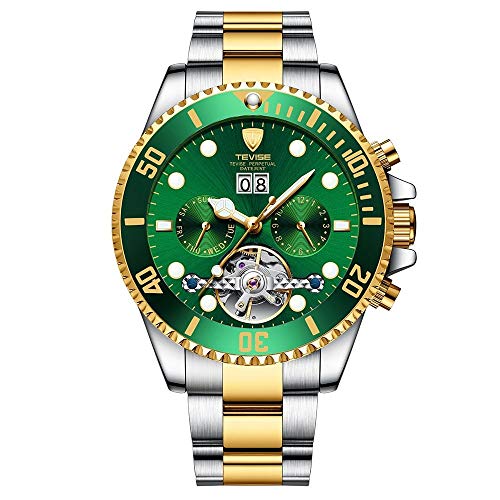 Montre mécanique étanche LULI homme avec cadran lumineux pour le quotidien