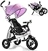 UBRAVOO 6 en 1 Tricycle Evolutif Bébé Pliable Poussette pour Enfant 1-5 Ans, Rose