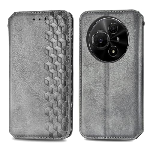 Coque TCL 60 NxtPaper 4G, étui portefeuille gris pour éviter les rayures et le vol RFID