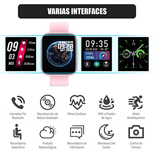 ODAR Smartwatch, Reloj Inteligente Deportivo Pantalla Táctil Impermeable  IP67 Monitores de Actividad con Pulsómetro y… - Celulares Online