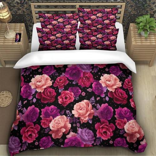 Parure de lit mariage romantique microfibre hypoallergique - 5