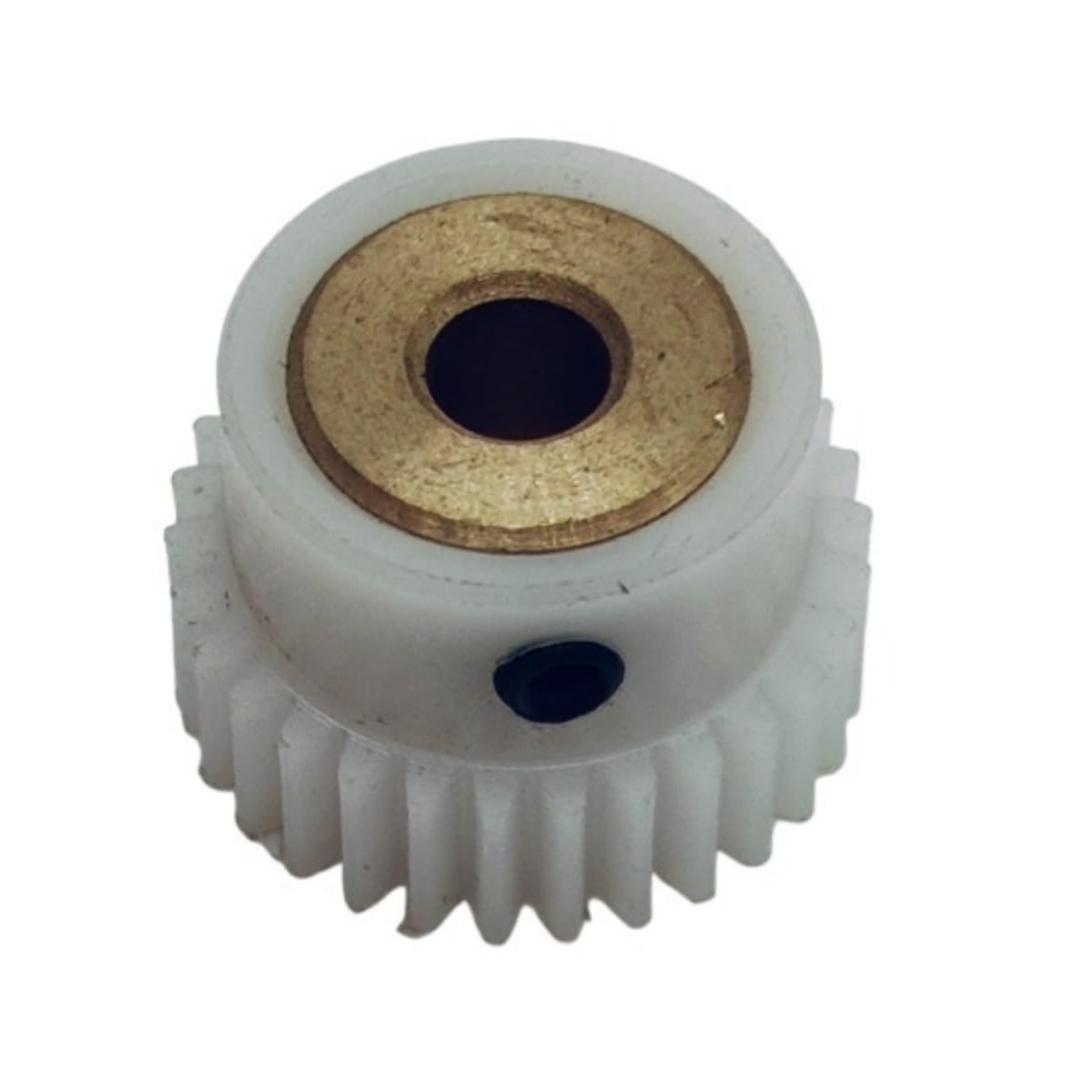 Cylindrical Drive 1pcs 4mm Bore POM Spur Gear with Step 1 Module Straight Teeth Copper Sleeve Gear 1M 12T 15T 25T 30T 35T Plastic Pinion Rack Machinery(25 Teeth)