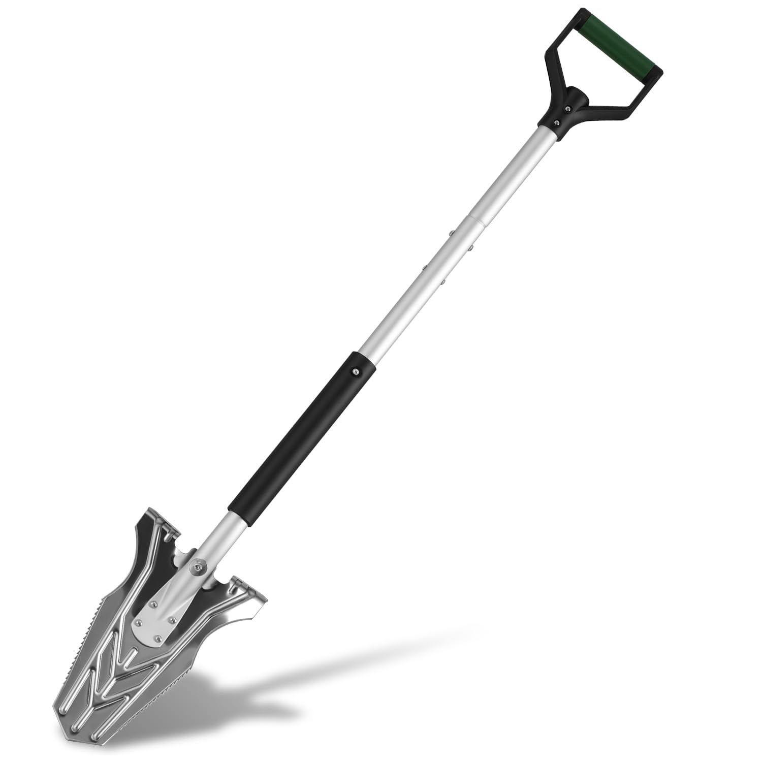 Bêche de drainage avec dents de scie, pelle de jardin pliable 120