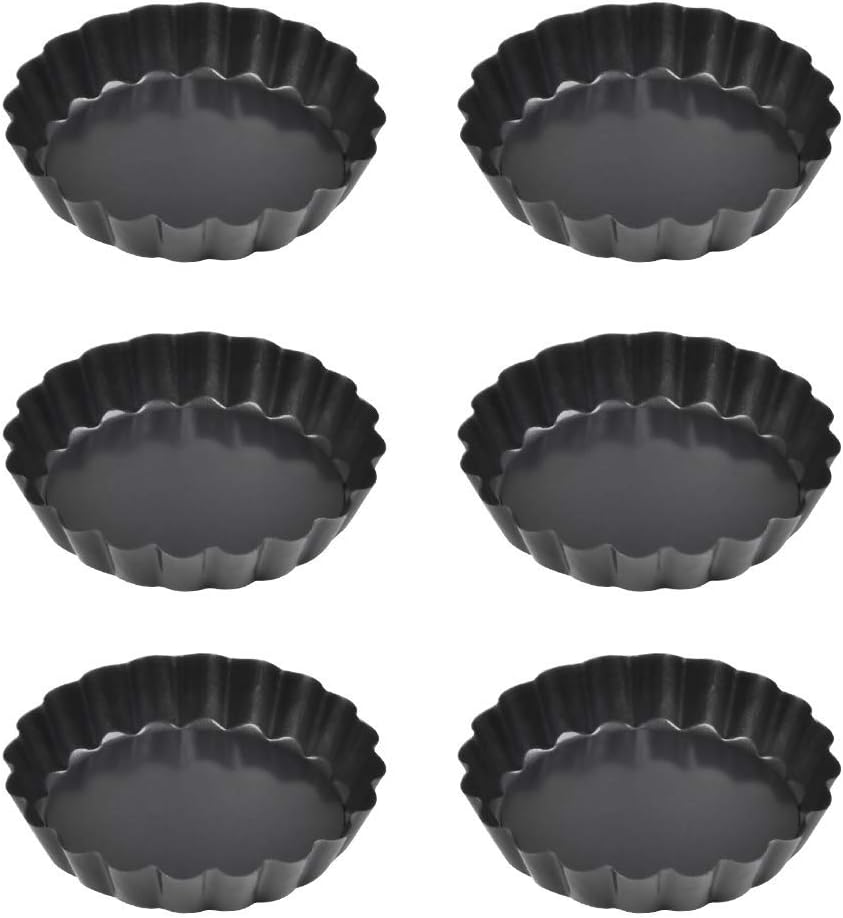 4 Inch Mini Tart Pan Set, 6 Packs Tart Pan With Removable