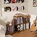 1 Cube Vinyl Record Storage DIY Stackable 80-110 Shelf Visualize Box Cube - Natural Wooden Organizer Crate Cabinet Desktop Storage for Retro Vinyl Record Player