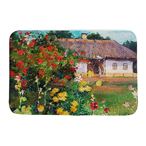 Tapis de douche antidérapant et lavable en machine style peinture