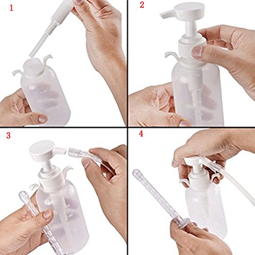 Funwill Reusable Home Anal Douche Cleaner Enema Anal Vagina Cleaning Kit Anal Shower Enema Bottle for Douche, Coffee & Water Colon Cleansing/Detox (300ml/10.1oz) - Thumbnail 2