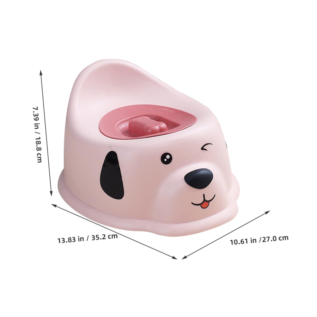 Kinder Toilettensitz für Jungen und Mädchen, Pp, mit Deckel | Kleinkind Töpfchen für Zuhause, Niedliches Hunde Motiv, Spritzschutz und Leicht zu Reinigen