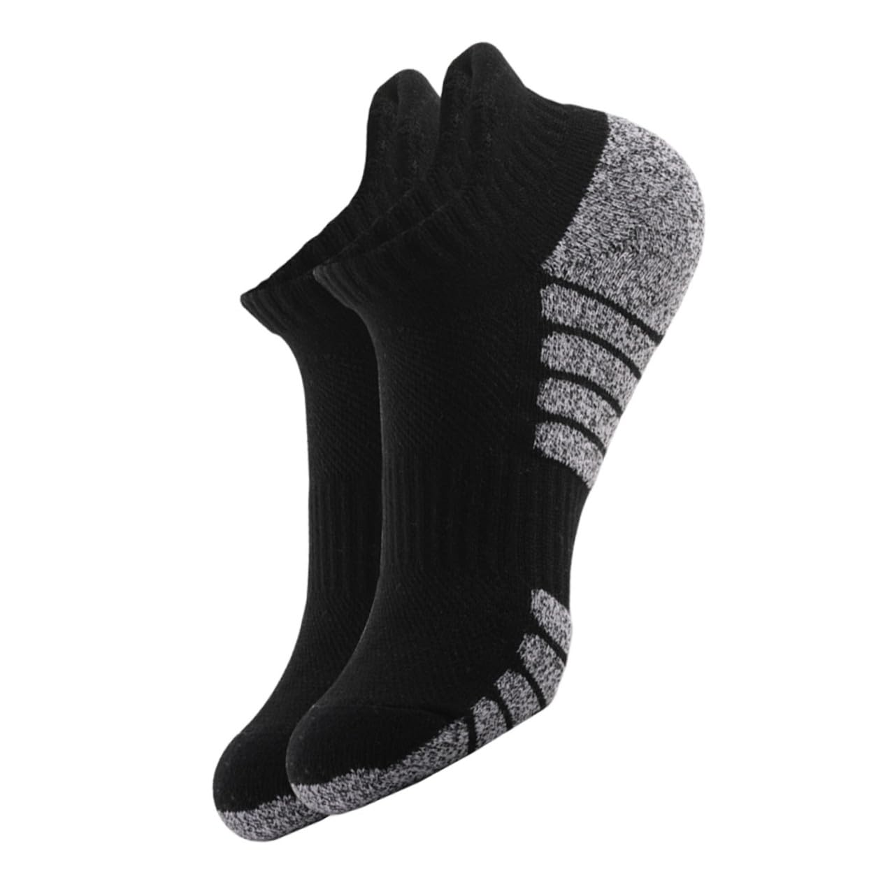 Ipetboom Calze da Corsa Antiscivolo 6 Paia Cotone Traspirante Nere | Taglie 35-38, 39-42, 43-47, per Allenamento e Gara, Calzini Bassi Uomo Donna