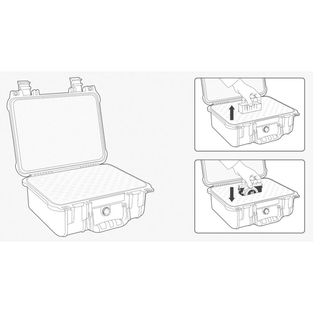 TOOLCRAFT Maletín Estuche para Herramientas Exteriores TO-7746849 IP67, 350 x 295 x 150 mm