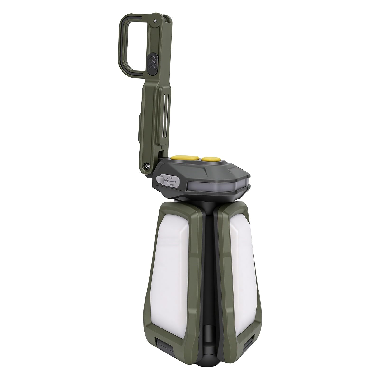 LICAEVEY Lanterna da Campeggio Pieghevole 2000lm, 3 Teste Luce da Lavoro, | Temperatura colore regolabile, lanterna LED ricaricabile con base magnetica e gancio per tenda, riparazione auto