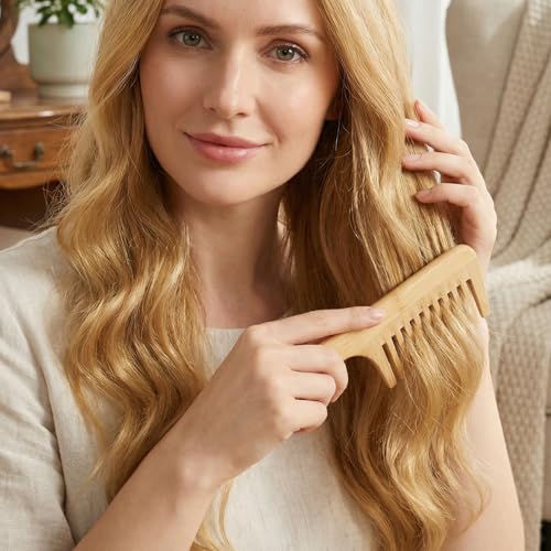Set de 3 Peines de Madera para Cabello Rizado Afro miniatura 6