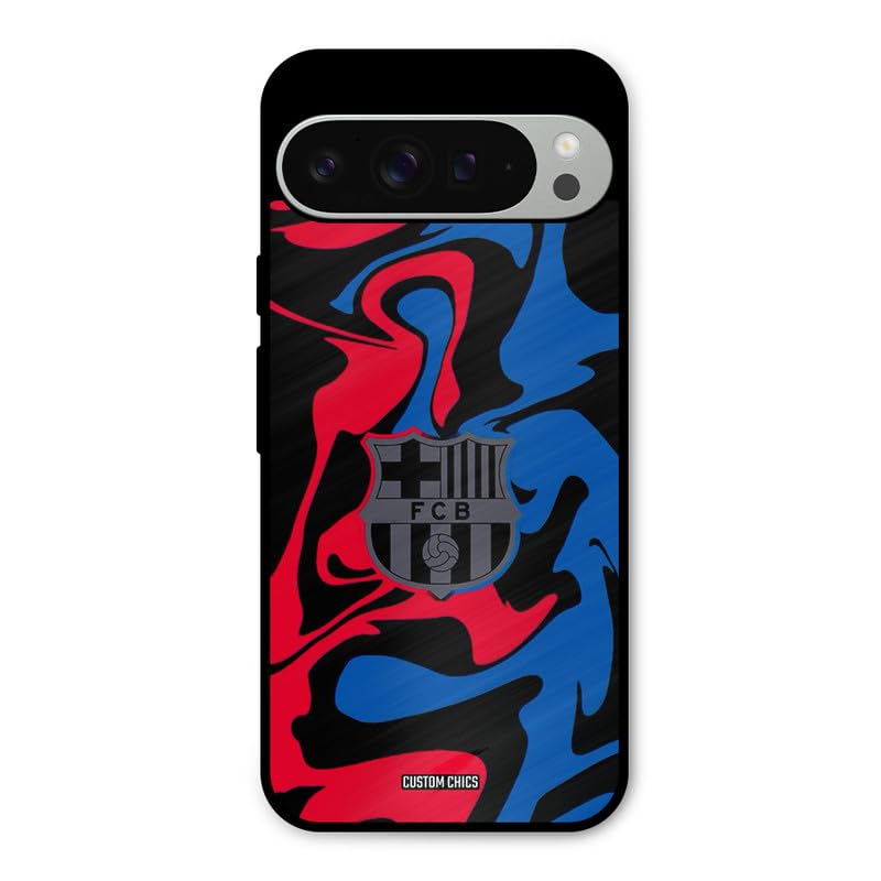 Image of PrintShield FC Barcelona Comic Back Cover for Google Pixel 9 Pro XL, Shockproof Printed Phone Case with Soft TPU Sides & Anti-Slip Grip