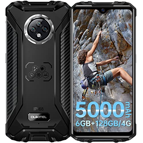 Oukitel Wp8 Pro Unlocked Rugged Smartphone, 6.49" Screen Rugged Phone, 4Gb Ram 64Gb Rom Android 10 Cell Phone, 5000Mah Battery Ip68 Waterproof Rugged Phone, 16Mp Triple Camera, Nfc, Dual Sim 4G #TOP7