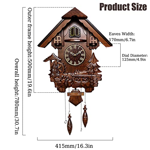 Trenkle Quartz Cuckoo Clock Black Forest House with Music