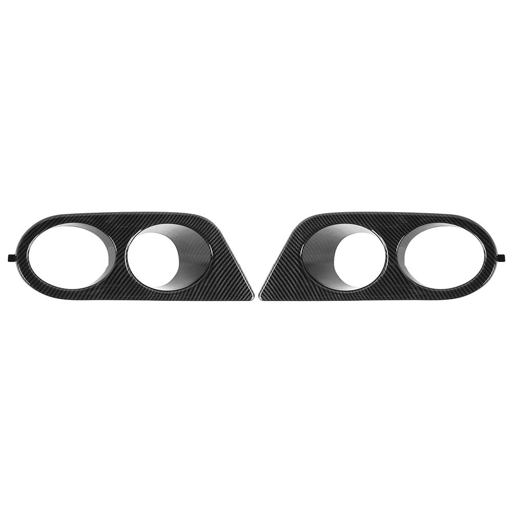 Copertura Fari Nebbia Anteriore in Stile Carbonio 2 Pezzi con Doppie Fori Accessorio Auto Adatto per E46 M3 2001 2006 Materiale Plastico Resistente e Durabile