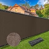 Winpull Privacy Fence Screen 6' x 50', Heavy Duty 170GSM HDPE Mesh, 95% Privacy, Reinforced Edges with Grommets for Chain Link & Wood Fences, Patio, Balcony & Yard