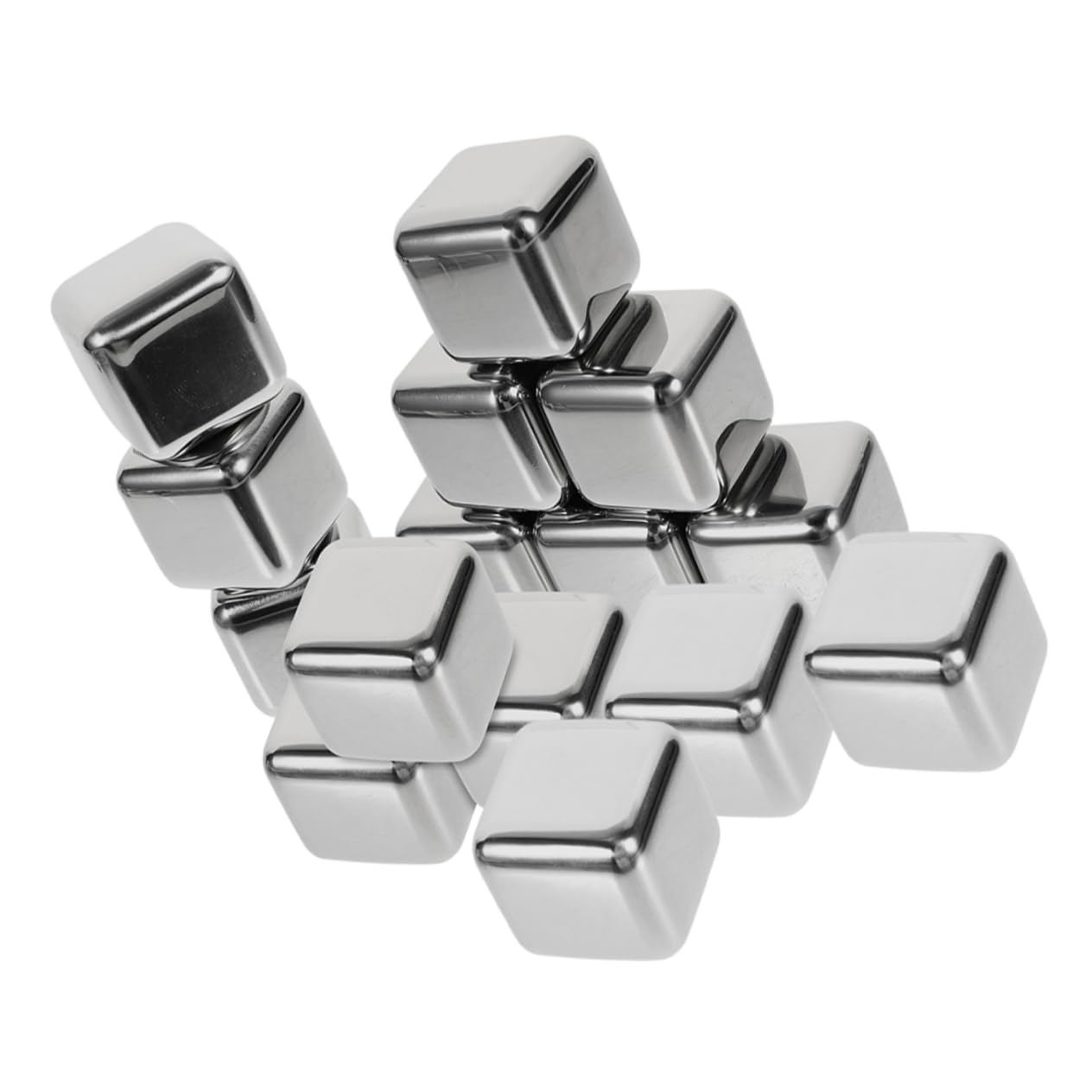ABOOFAN 60piezas Cubitos De Hielo Inoxidable Enfriadores Reutilizables Para Whisky y Bebidas Sin Dilución Diseño Para Licores