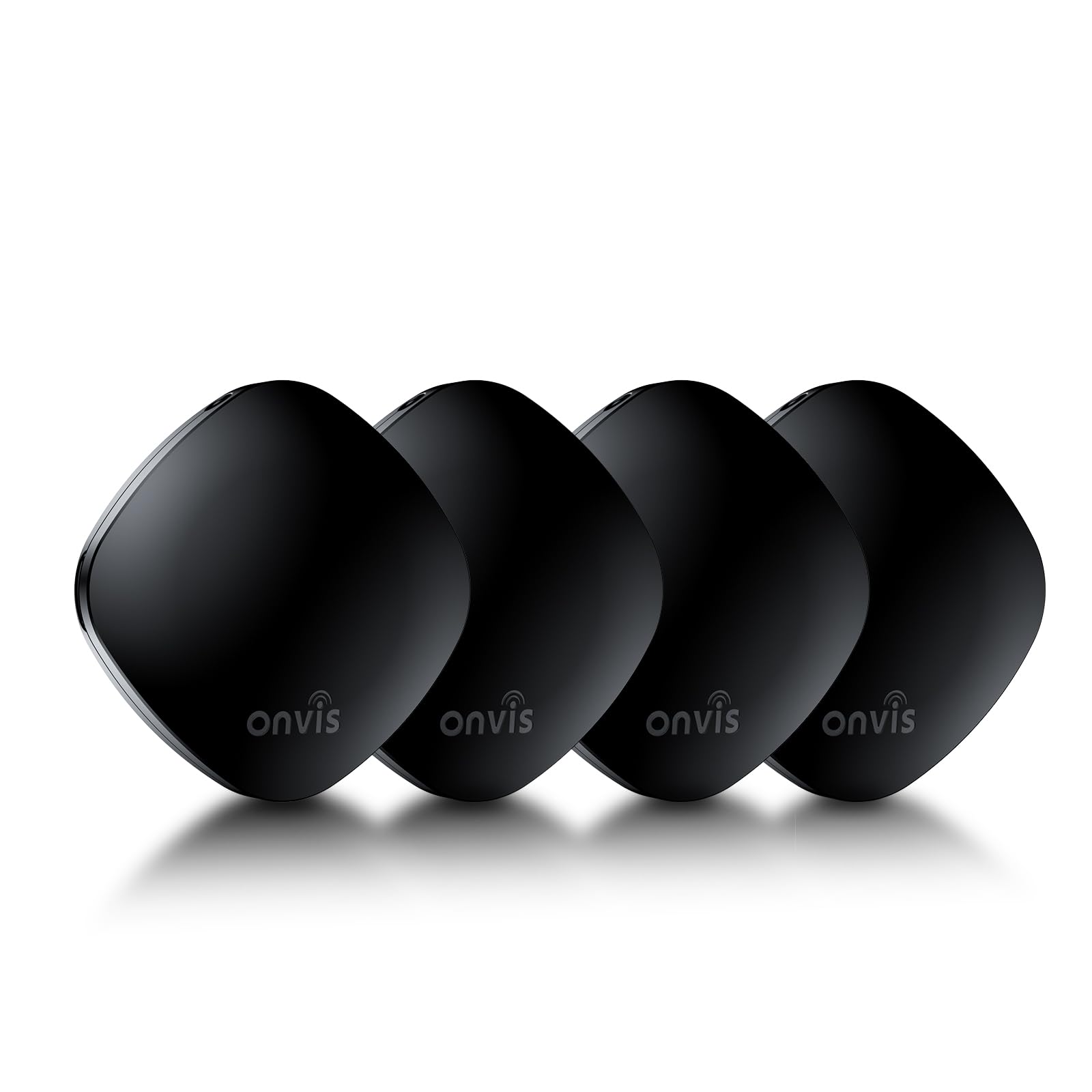 Onvis Item Finders Tracker Work with Apple Find My APP (iOS Only), Smart Bluetooth Locator for Keys, Luggage Suitcases, Bags Wallets, Backpack, IP67 Waterproof (4 Pack)