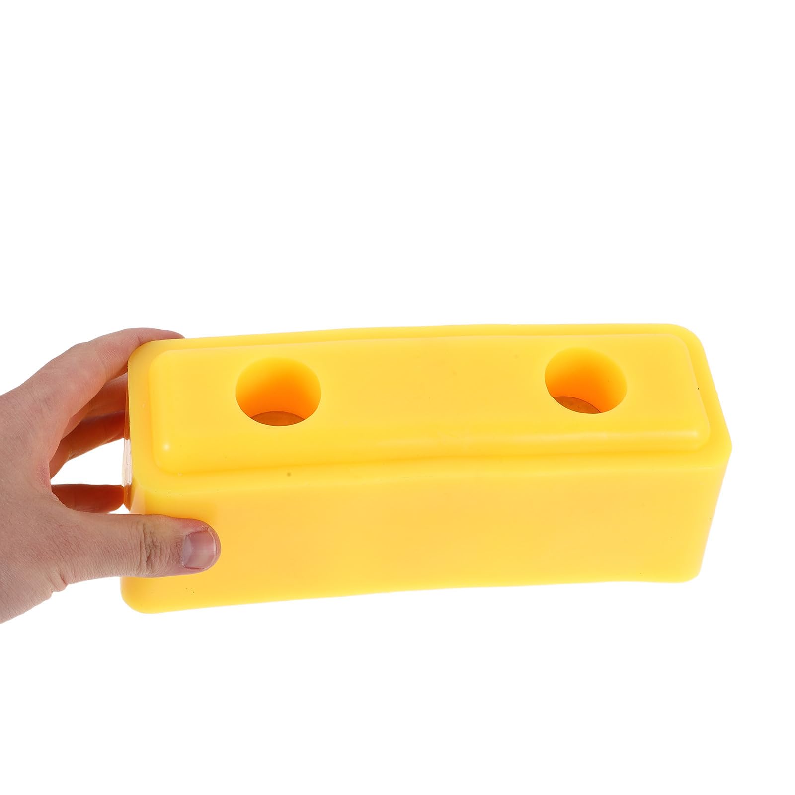 PartyKindom Butée en Caoutchouc, Pare-Chocs en Caoutchouc Jaune pour Remorque et Camion, Entraxe 120mm, Absorption des Chocs, Installation Facile
