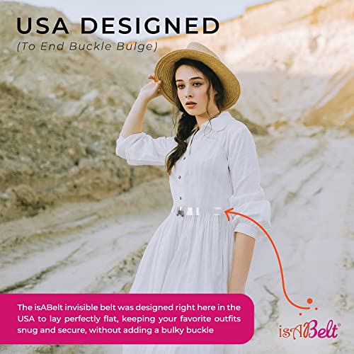 Invisible Flat Waistband Women - Adjustable No-Buckle Clear & Black - Stretch, Lay Flat, Slim Fit for Jeans, Pants3