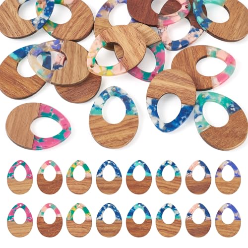 Pendentifs en bois de noyer et résine de qualité pour création chic