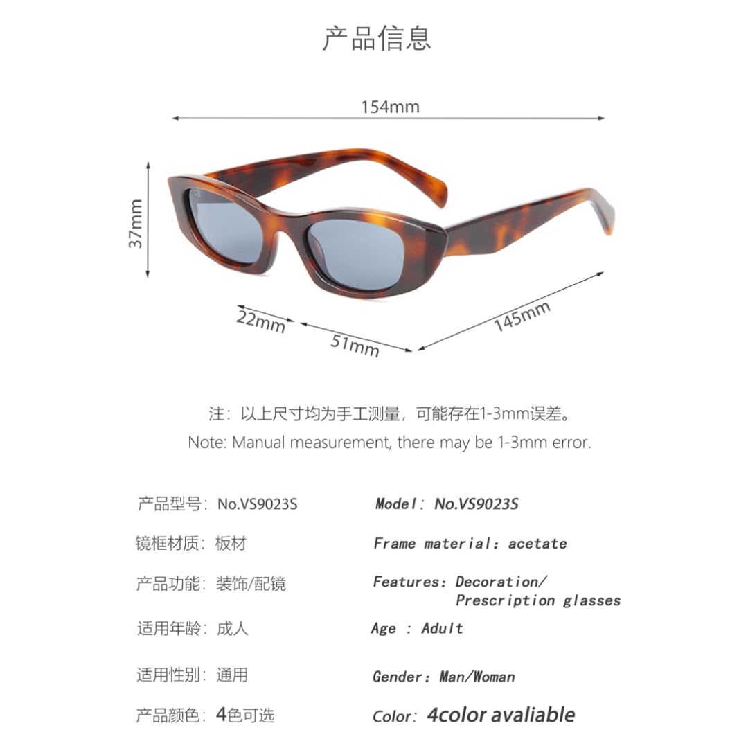 Occhiali da sole polarizzati a occhi di gatto in acetato, alla moda, per donna, uomo e donna, con protezione UV400.
