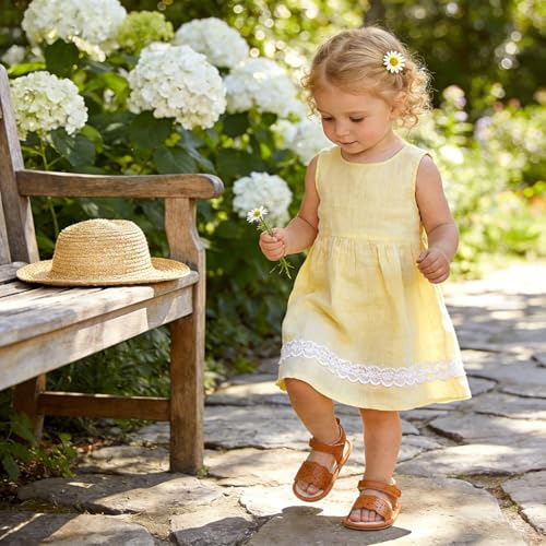 Image of HsdsBebe Baby Girls Sandals Bohemia Flower Bow Soft Sole Toddler First Walkers Beach Summer Shoes