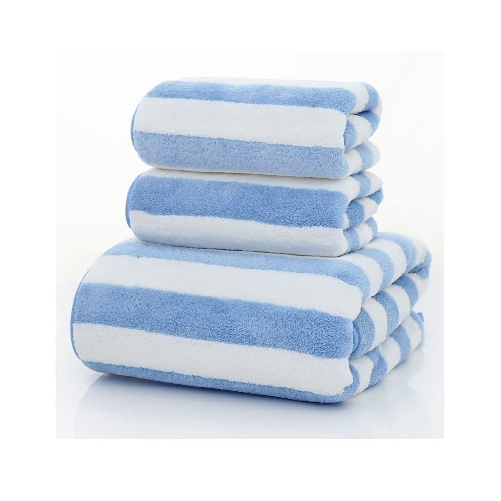 Microfiber Stripe Towel Hotel Supplies for Bath Shower Towel Face Towel Bath Spa Towel 3pcs Set
