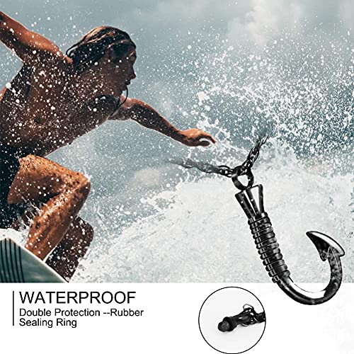abooxiu Fishing Hook Urn Necklace for Ashes Fish Hook Stainless Steel Cremation Jewelry Memorial Pendant Keepsake for Men4