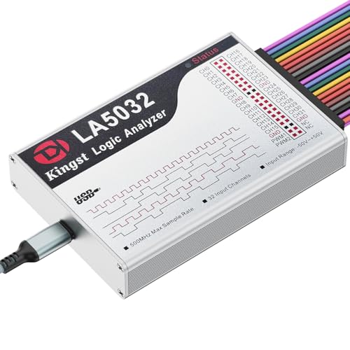 USB Logic Analyzer LA5032 32 Channels 500MHz 10G Samples for MCU ARM FPGA Debug Tool MIPI Analyzer with English Software Compatible with Windows Mac Linux