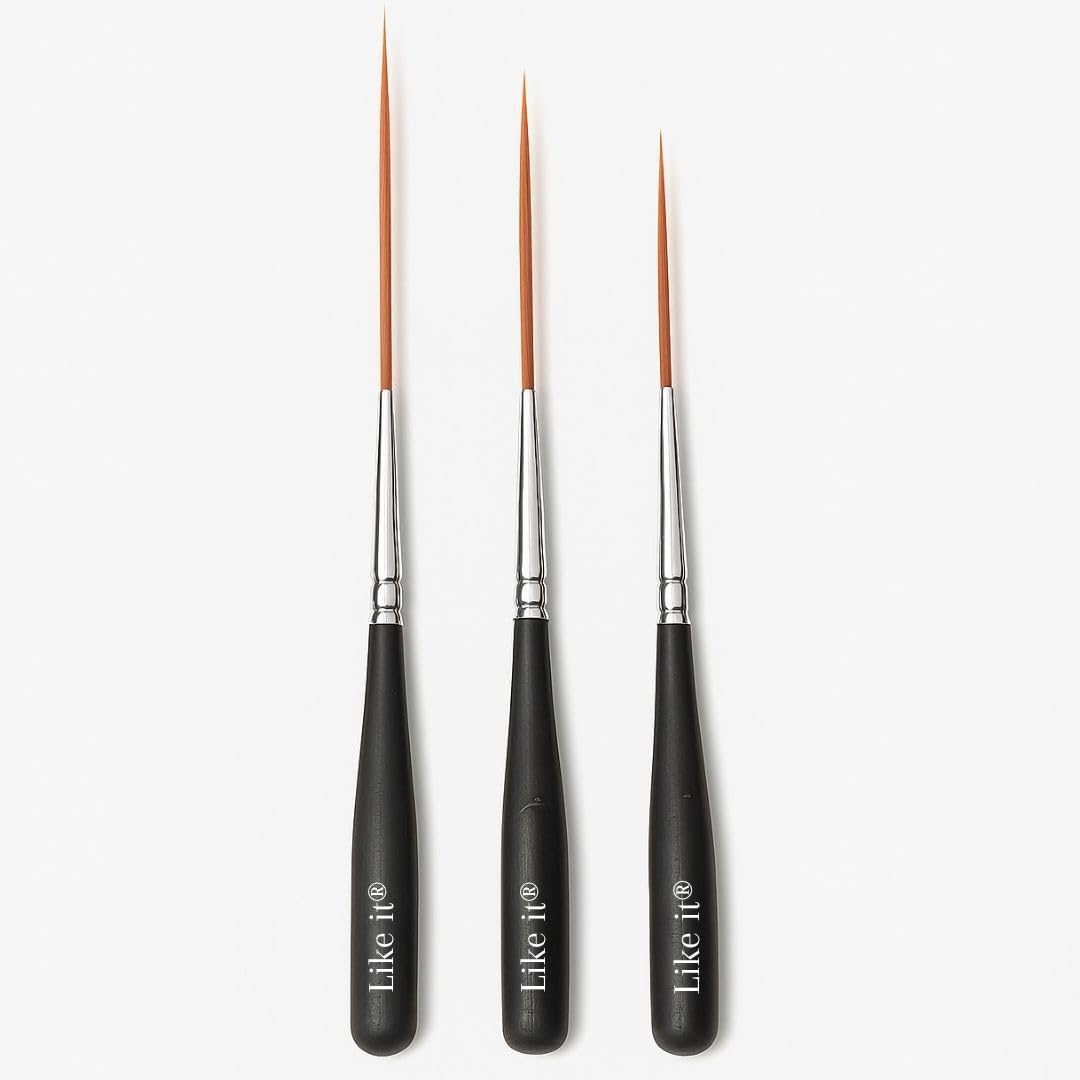 Like it® 24 Pieces Professional Artist Paint Brush Set with Roll-Up Case | Premium Synthetic Bristles | Acrylic, Oil, Watercolor, Gouache Painting Brushes for Artists, Students & Hobbyists