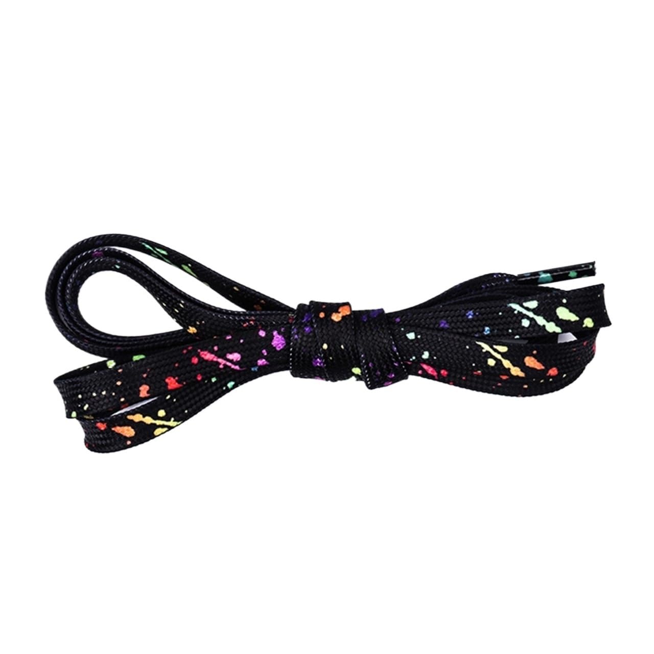 Generico Lacci per scarpe da ginnastica piatti colorati con macchie di inchiostro, lacci colorati per scarpe da basket, da uomo, sportivi, da ragazzo, 120/140/160 cm