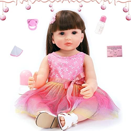 ZIYIUI Realistic Reborn Dolls Girl 22 inches 55cm lifelike Newborn Reborn Baby Doll Reborn Babies Full Silicone Body Reborn Toddler Dolls Handmade Toy Xmas Gifts For Age3+(22 inch Dolls )