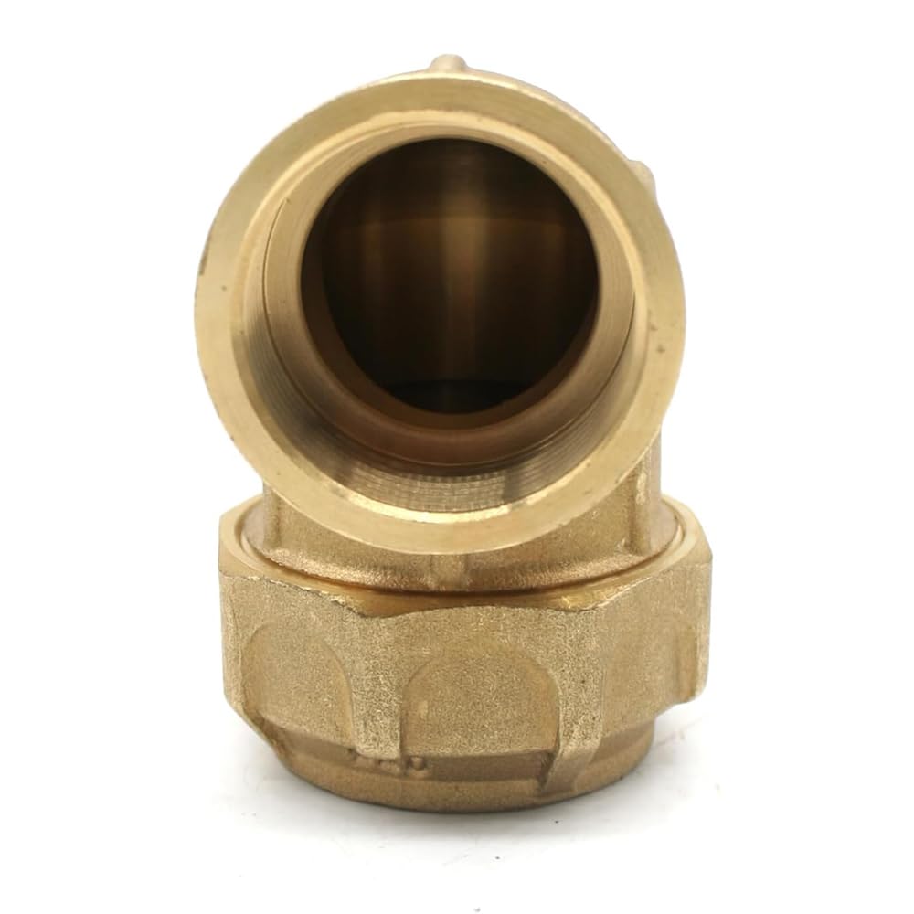 Suinga Codo Hembra Laton 50mm x 1 1/2'' para Tuberia Polietileno | Pack 4 Codos Rosca Hembra | Accesorio de Fontaneria Roscado | Certificado Aenor | Conexion Rosca Hembra
