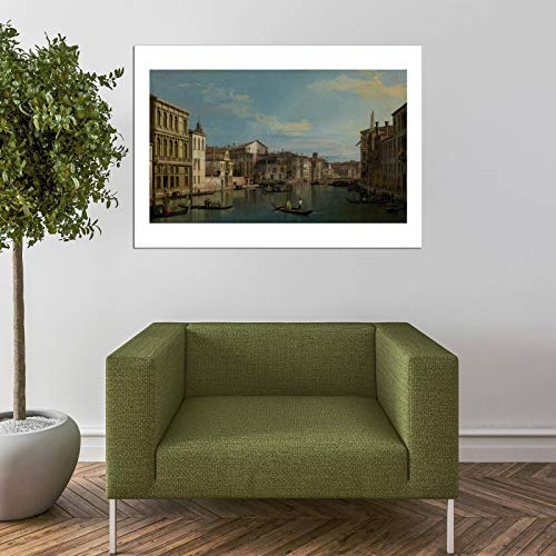 Impression d'art encadrée Canaletto du Grand Canal de Venise avec finition mat premium - 7