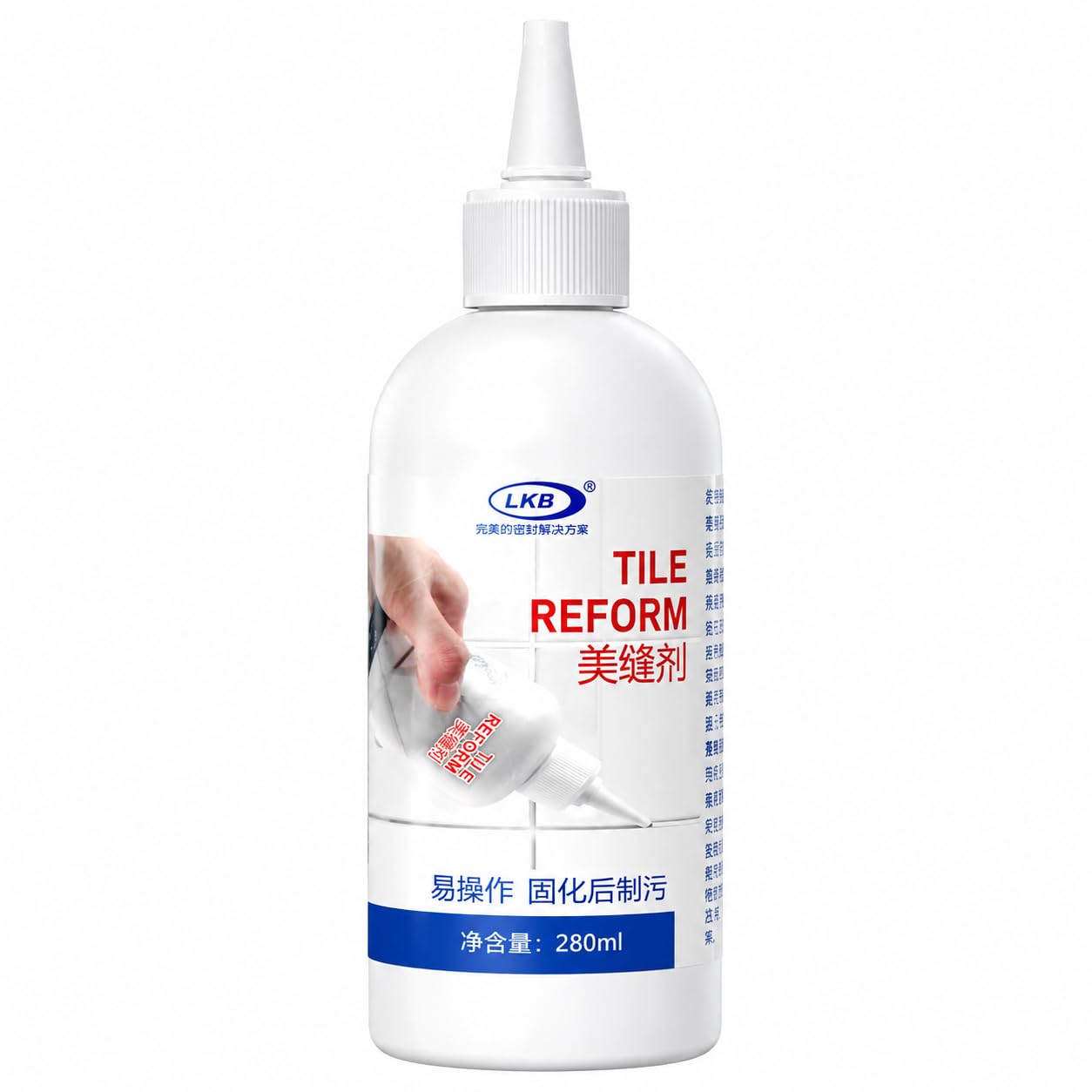Tile Reform Gap Filler, Waterproof White Grout Crack Sealant for Bathroom & Kitchen Sink, DIY Floor Tile Joint Repair Paste, Anti-Fungal Silicone Tube (280ml) (01)-image-19