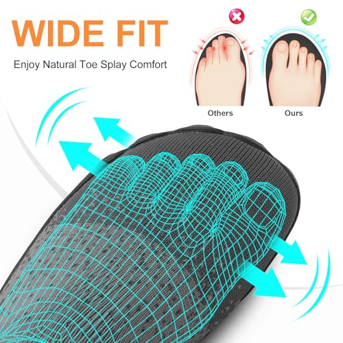 Image of Barefoot Socks Shoes for Women Men | Wide Toe Box, Zero Drop Feel, Slip-On Sock Fit, Durable Rubber Sole, Removable Insole, for Gym, Beach, Travel, Outdoors