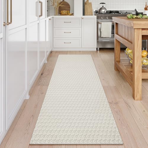 Collive Long Runners Rug For Hallways 2.6X8 Washable Kitchen Runner Rugs Non-Slip Rubber Backed Boho Hallway Runner Rug Tan Braided Farmhouse Carpet Floor Runner For Hall Bedroom Doorway thumb #1
