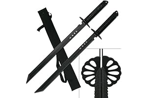 KCCEDGE BEST CUTLERY SOURCE 2PC Combo Full Tang 28in Tanto Ninja Katana...