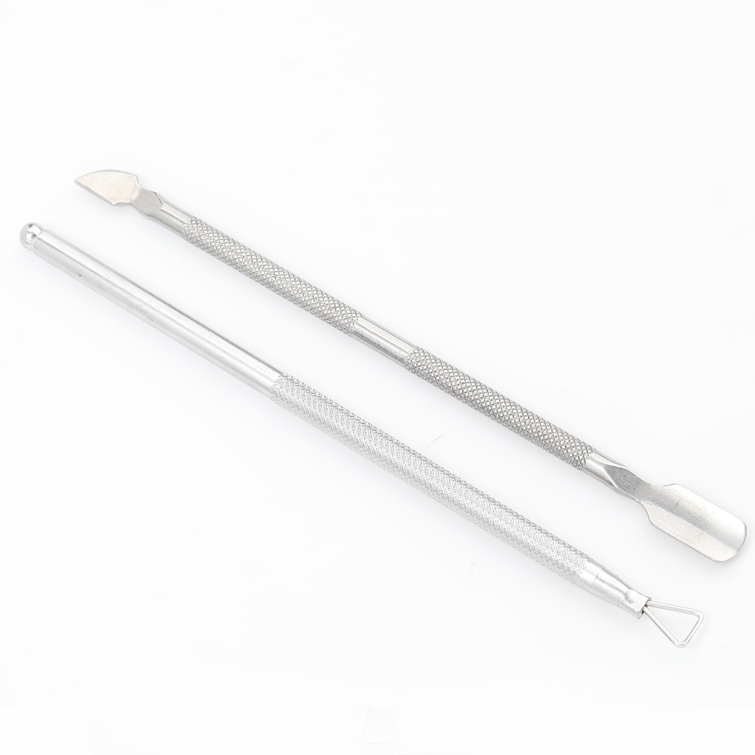 2PCS Cuticle Pusher and Cutter Gel Nail Polish Peeler Scraper Durable Professional Manicure Pedicure Cleaner Tools for Fingernails