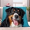 Sherpa- en fleece-deken met dierenprint, Berner Sennenhond