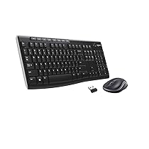 Logitech MK270 Combo Tastiera e Mouse Wireless per Windows, Layout Spagnolo QWERTY – Nero