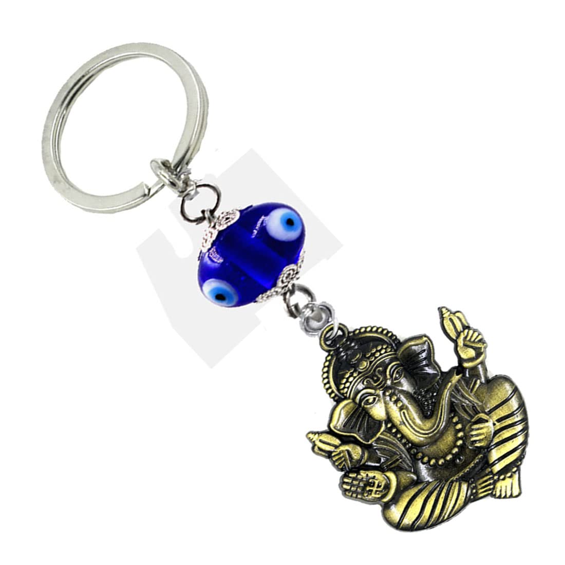 Lord Ganesh Double Sided Decorative Chrome Plated Evil Eye Gifting Key chain-image-18